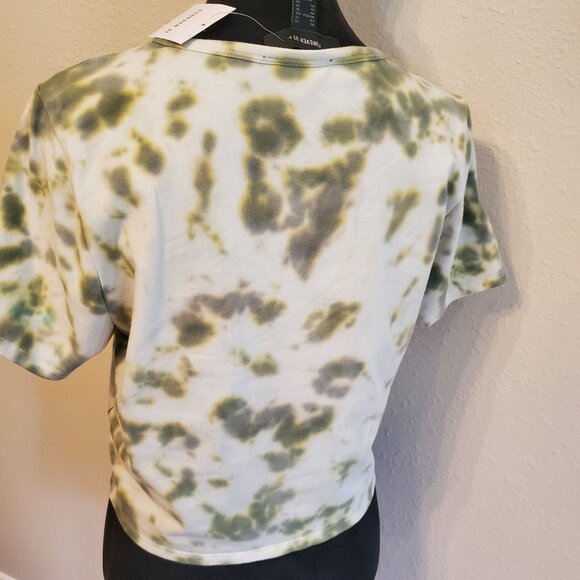 Tie Dye Women's Crop Top Short Sleeve 93% Cotton 7% Spandex Size 1X. - Picture 6 of 13
